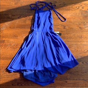 Lulus Royal Blue Lace-up Back Flowy Dress: 💐